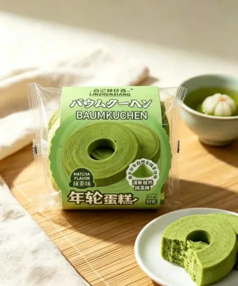 Heji Linzhenxiang Baumkuchen (Matcha Flavor) 55g